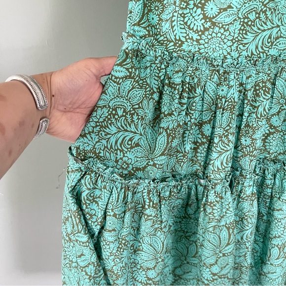 Sundance Jade floral tiered midi dress size medium New - Picture 4 of 8